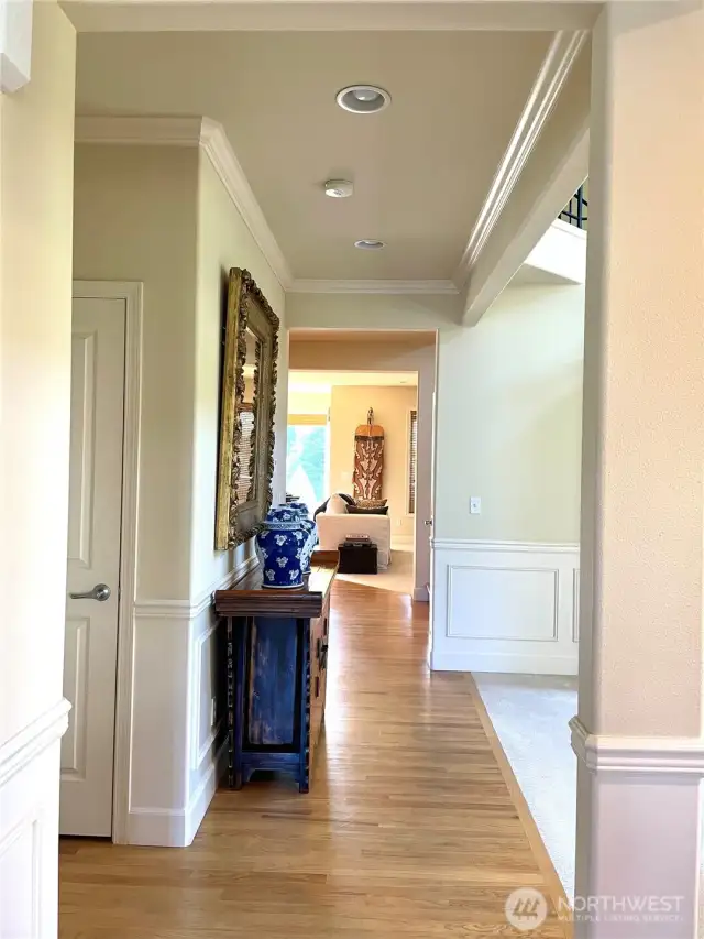 Main floor viewing from the entrance to family room.