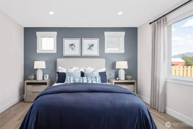 All pictures are of model home.  Layout is the same, but materials and colors will vary.