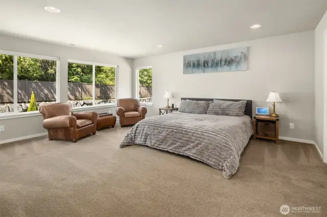 Master Bedroom spans width of house