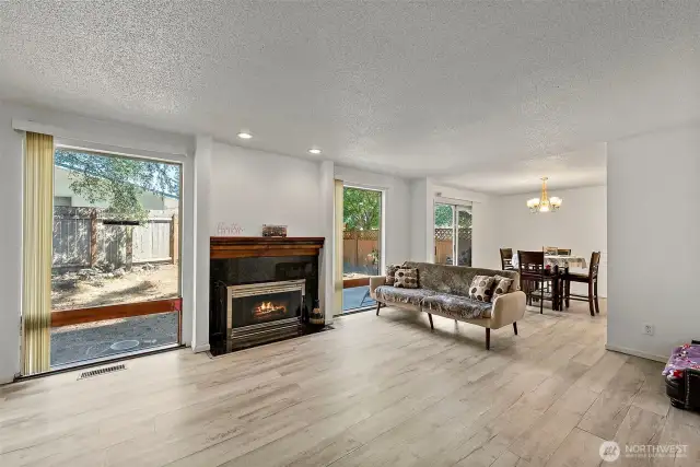 Spacious Living Room & Dining Area