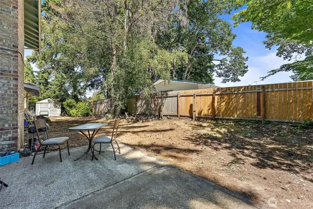 Backyard w/ Large Patio Space
