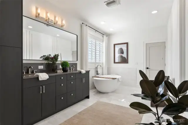 Primary Bathroom with vessel tub