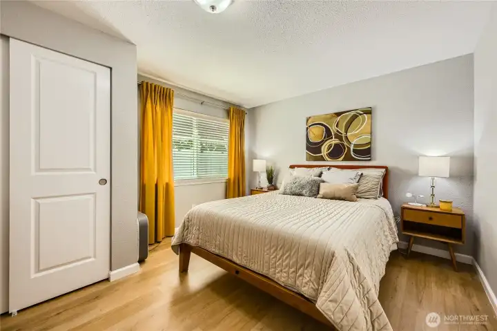 Large bedroom with view of private patio