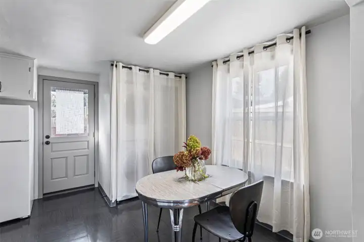 Dining space adjacent to kitchen