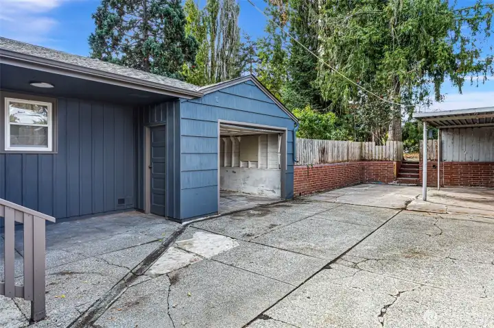 Attached garage