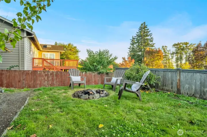 Lots of flat usuable space to entertain in the back yard