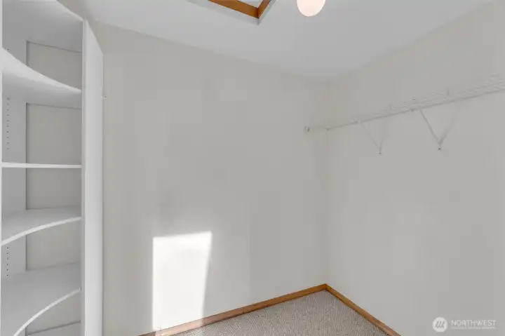 Large walk in closet in primary bedroom