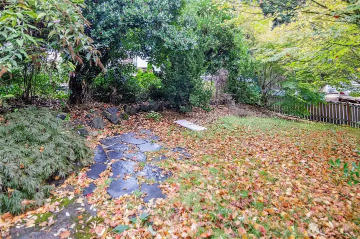 The back yard opens onto the alley