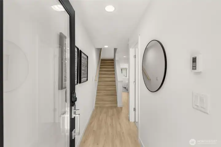 Entry level includes a spacious bedroom and full bath making guest stays private and comfortable.