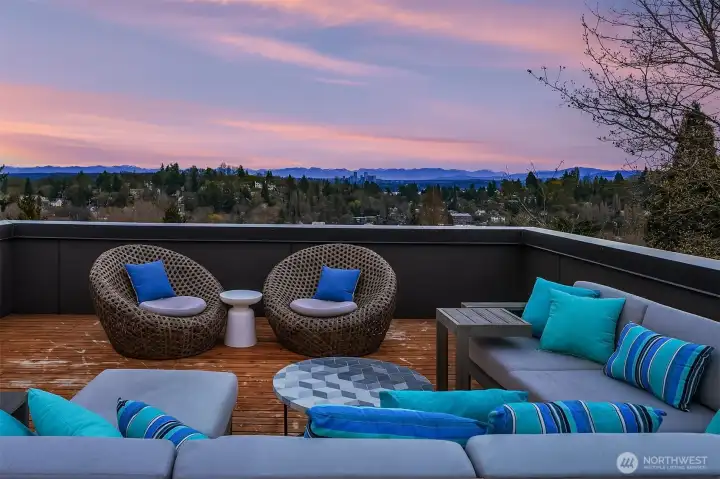 Roof top deck. Patio furniture conveys with sale