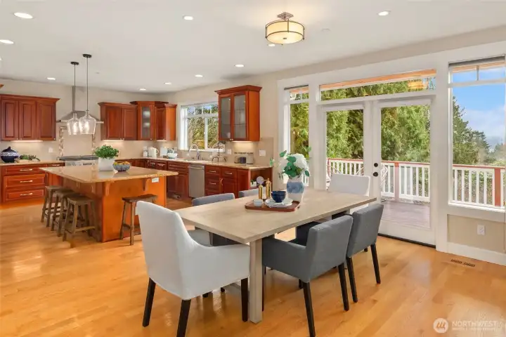 Open Dining Area with Access to Spacious Deck
