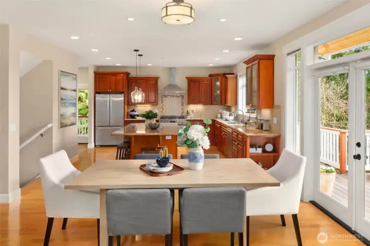 Open Dining Area with Access to Spacious Deck