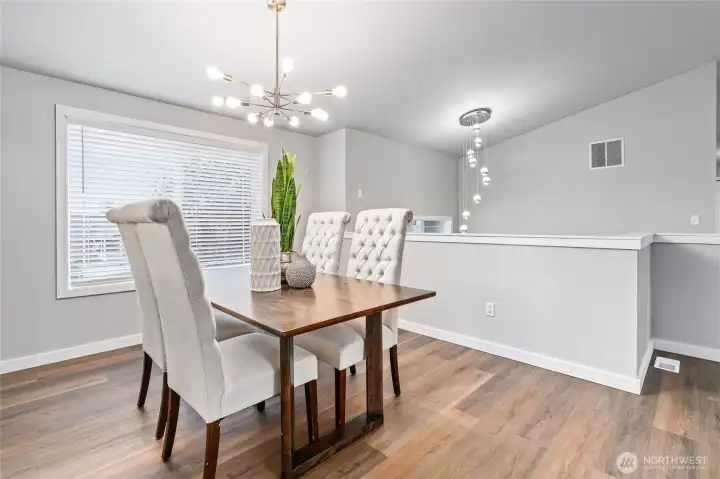Dining Room with Updated Fixtures