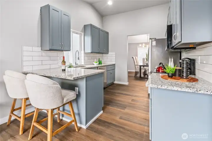 Kitchen With Eating Bar