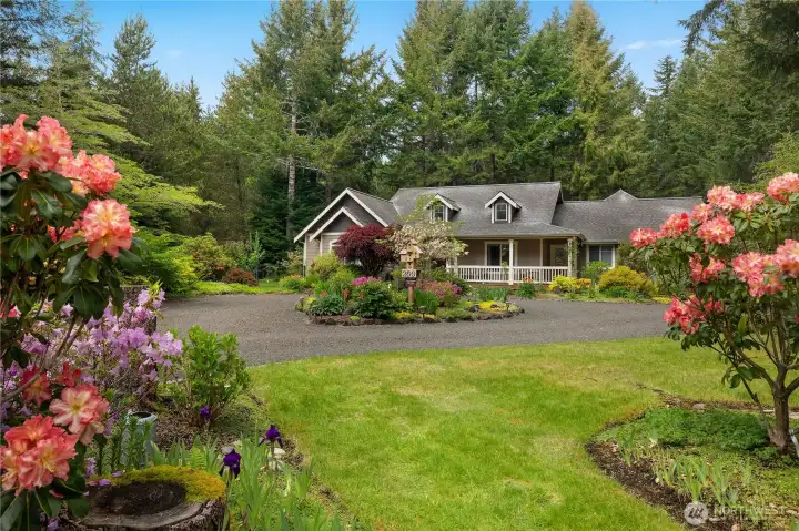 Landscape is blooming and invites you to meander through the trails throughout the property.