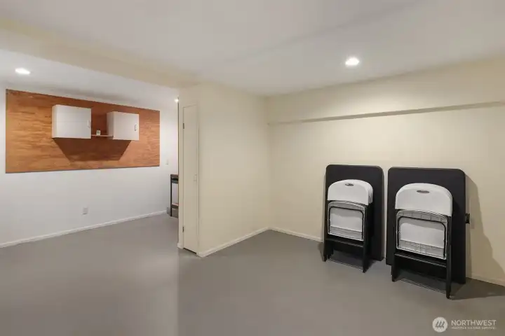 one of 2 ample storage rooms