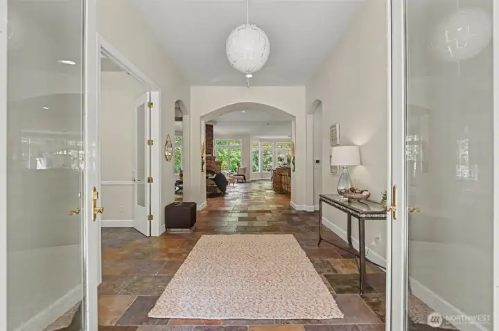 Large foyer makes an equally grand statement upon entering this beautiful home. Large foyer makes an equally grand statement upon entering this beautiful home.