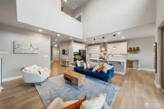 View of kitchen from great room