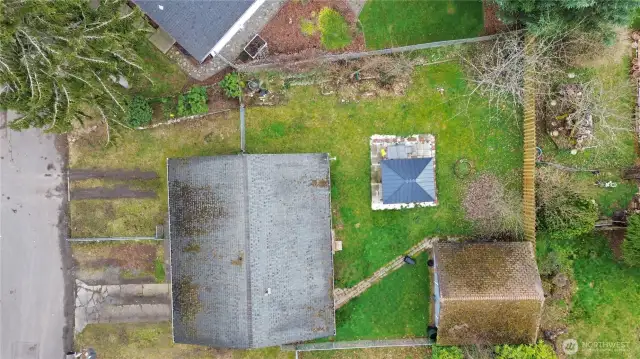Property is fully fenced, and at the end of a cul-de-sac, shop in back is a 480sf Detached Garage per King County records.
