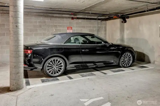 The only individual parking spot in the garage!
