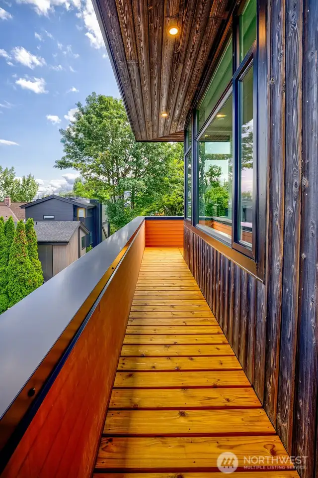 Private deck off of primary suite with lovely views