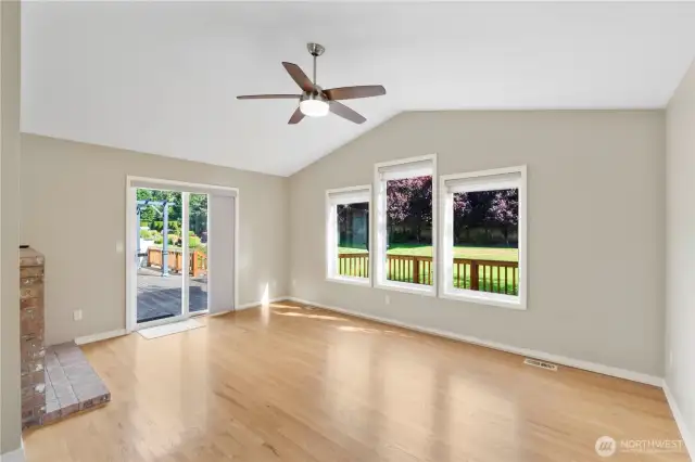 Hardwoods in Family Room