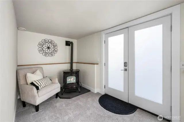Sitting room with Pellet stove