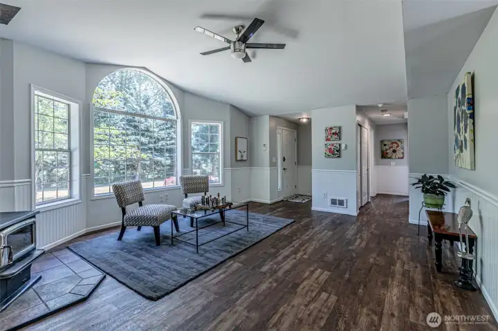 Large open living room.