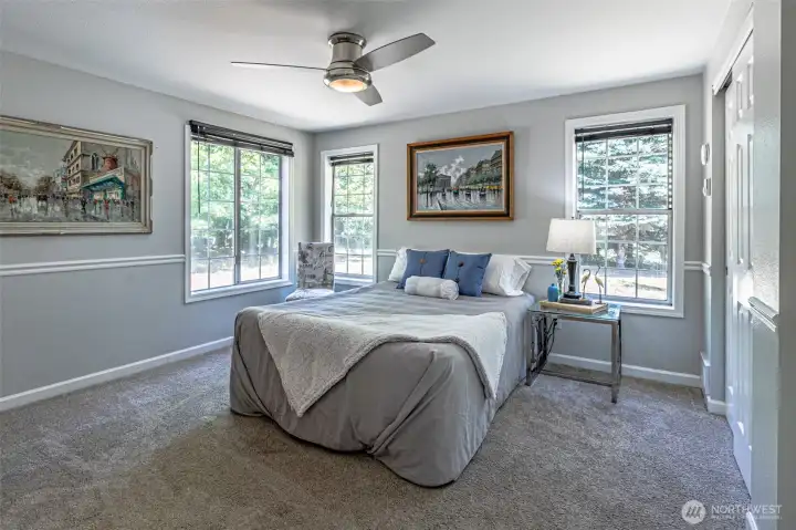 Spacious primary bedroom.