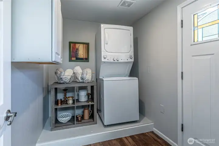 Utility room with extra storage.