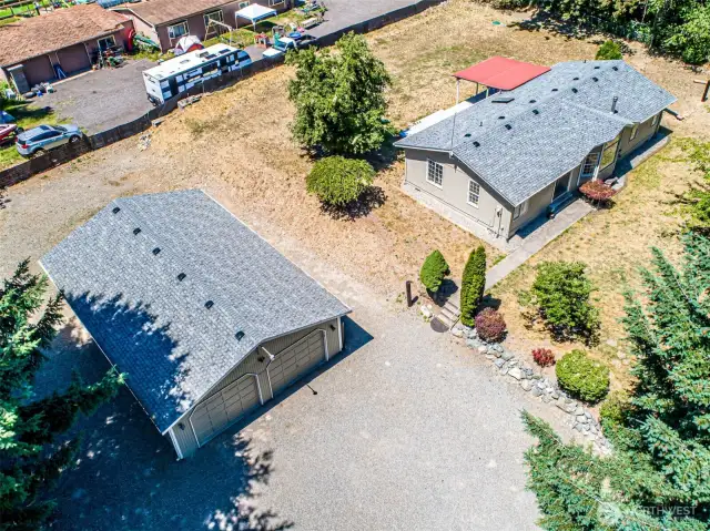 Open level yard.
