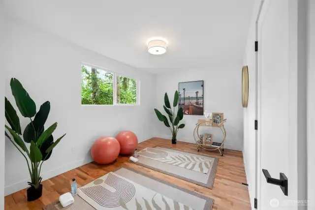 Bedroom 4 set up as flex space on the main floor