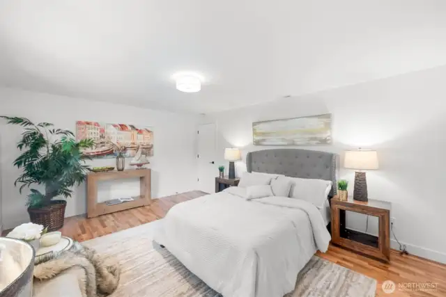Bedroom 2 is oversized with 2 closets