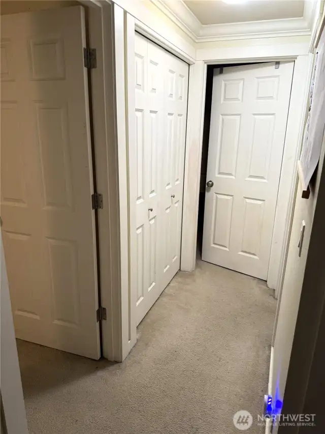 Hallway view closer to bedrooms