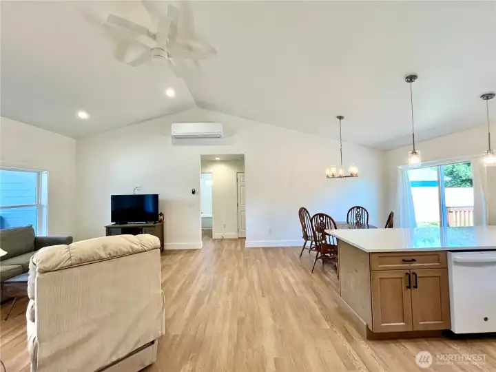 Bright and Open Concept with Vaulted Ceilings and Upgraded Lighting throughout
