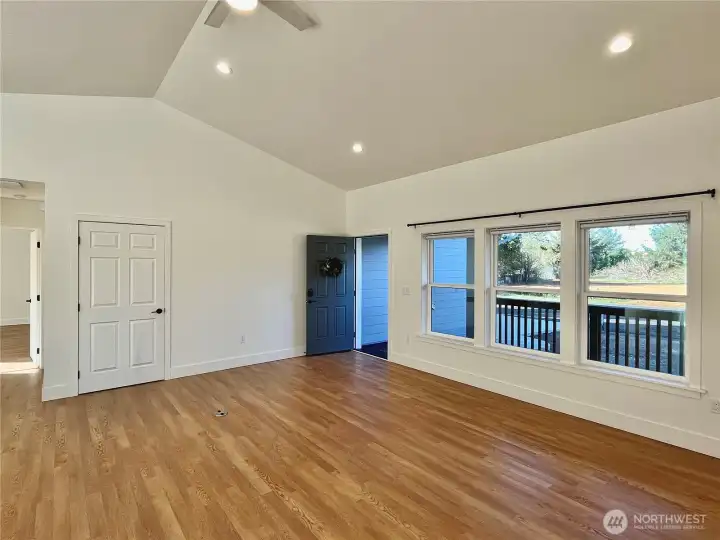 Just steps away from the kitchen is access to the Primary Bedroom, Laundry and Garage Just steps away from the kitchen is access to the Primary Bedroom, Laundry and Garage