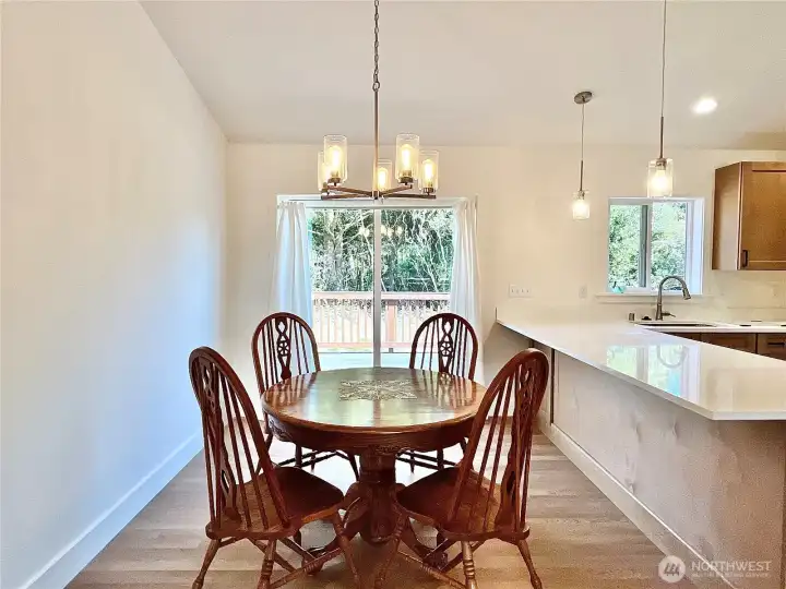 Large Dining Space with Slider Door leading to the Outdoor Deck