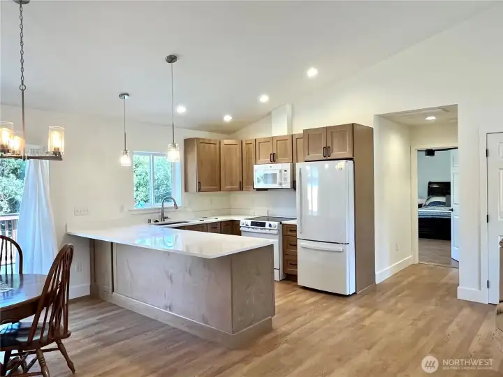 Gorgeous Cabinets, Quarts Countertops and New Appliances in the Kitchen