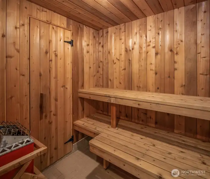 Retreat to this custom built Sauna after a busy day!