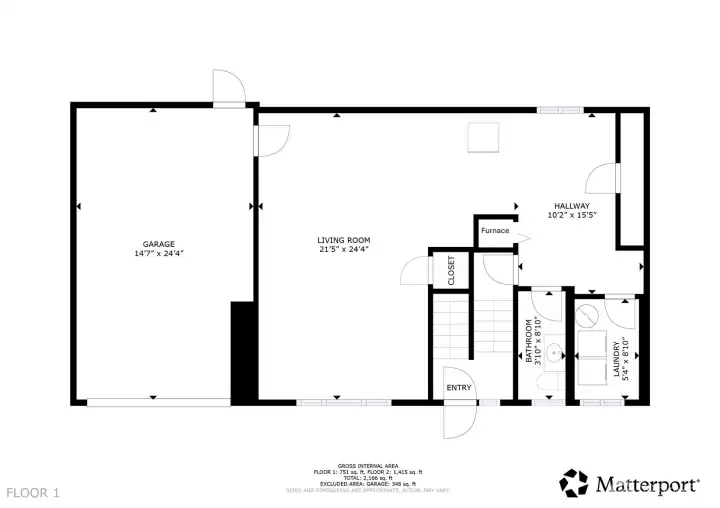 Lower Level - not shown are two bedrooms on right.
