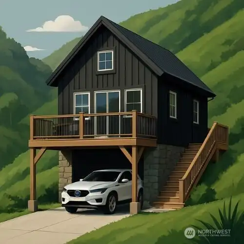 Alternate rendering for inspiration—visualizing possibilities on this Camano lot.