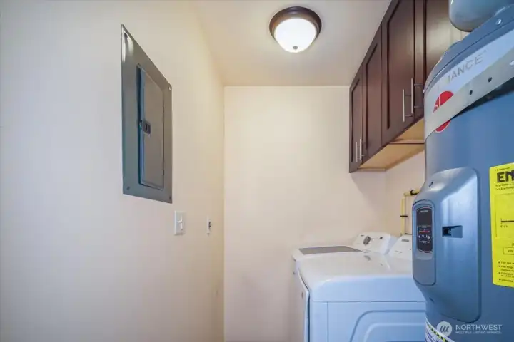 Laundry Room with full size washer dryer