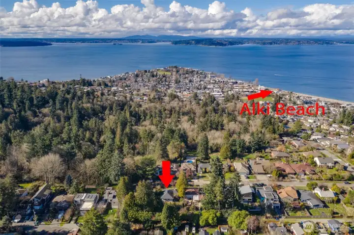 Only blocks to Alki Beach