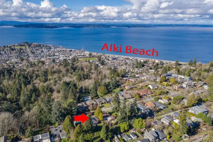 Walk to Alki in just minutes from your home