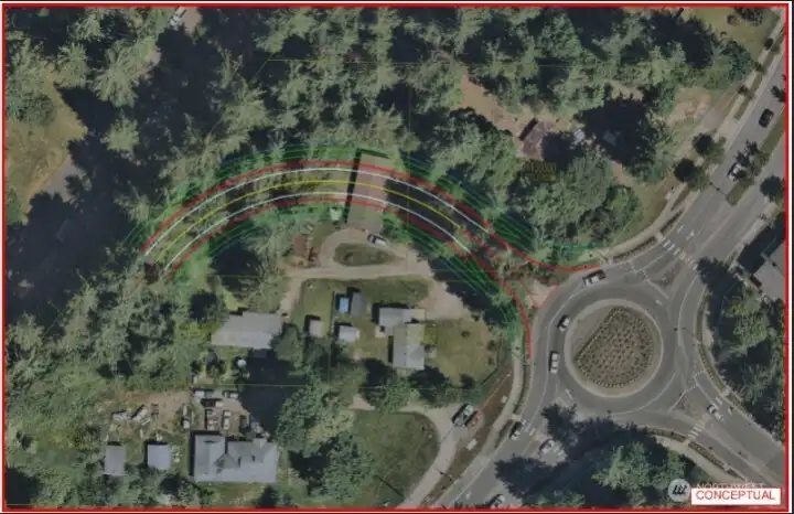 This is the conceptual of the continuation of the existing roundabout on Littlerock & Tumwater Blvd. Maybe the best undeveloped corns left in Tumwater