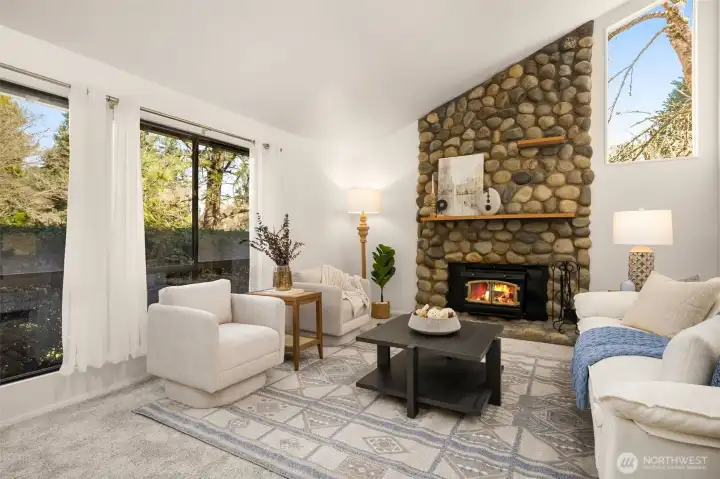 Living Room w/ Fireplace