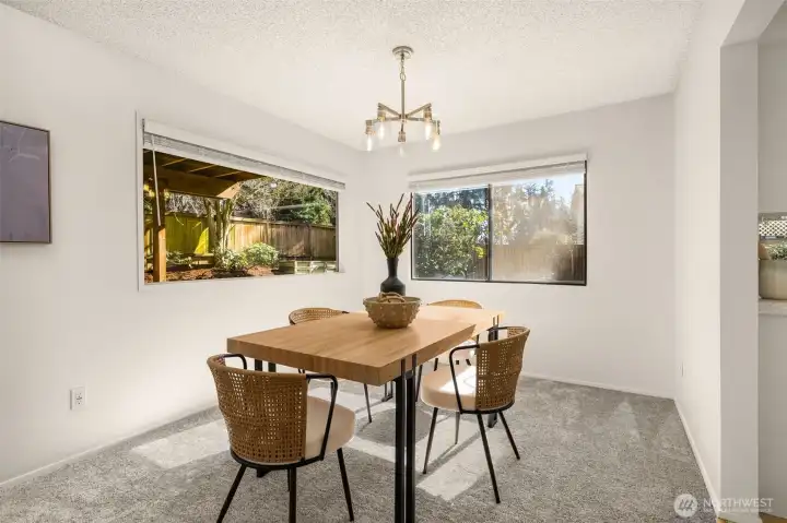 Sun-drenched dining space