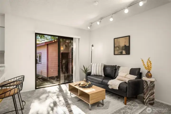 Open concept Family Room Adjoining Kitchen