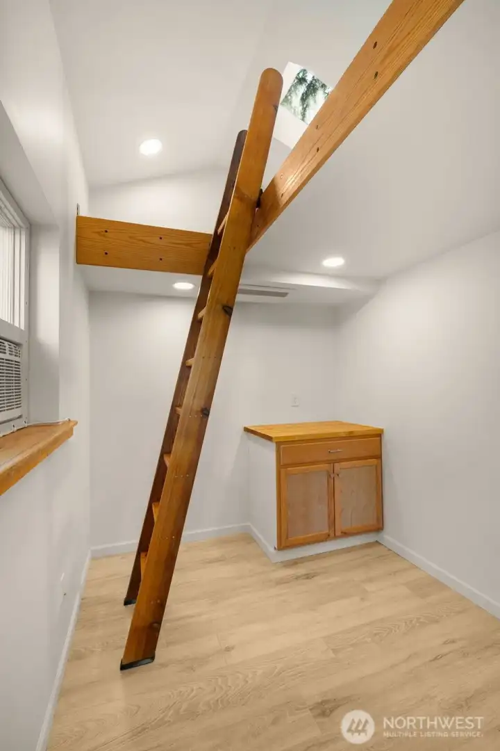 Inside Backyard Office/Loft Space