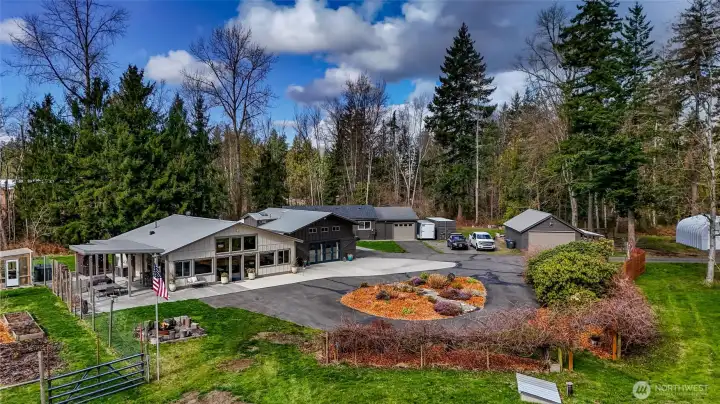 Welcome to 7429 Meadowmist Lane. Main home, ADU and shop on a 5 acre parcel with ability to access a private community airstrip. Plenty of room to build a hangar of your dreams!